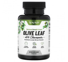 Зелень и зеленые овощи Snap Supplements, Листья оливкового дерева, максимальная эффективность, 60 капсул