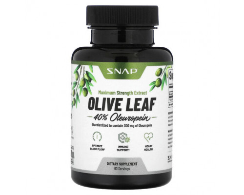 Зелень и зеленые овощи Snap Supplements, Листья оливкового дерева, максимальная эффективность, 60 капсул Зелень и зеленые овощи Snap Supplements, Листья оливкового дерева, максимальная эффективность, 60 капсул
