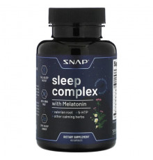 Для здорового сна Snap Supplements, Комплекс для сна с мелатонином, 60 капсул