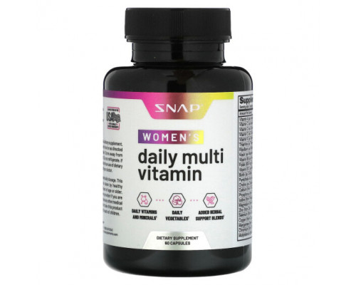 Женское здоровье Snap Supplements, Мультивитамины для женщин, 60 капсул Женское здоровье Snap Supplements, Мультивитамины для женщин, 60 капсул