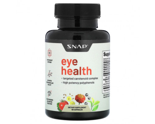 Для глаз Snap Supplements, Здоровье глаз`` 60 капсул Для глаз Snap Supplements, Здоровье глаз`` 60 капсул