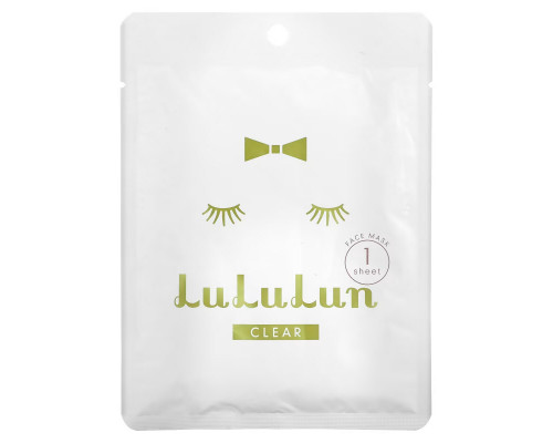 Lululun, Clear, косметическая маска для лица, белая 5F, 1 шт., 22 мл (0,74 жидк. Унции) Lululun, Clear, косметическая маска для лица, белая 5F, 1 шт., 22 мл (0,74 жидк. Унции)
