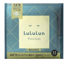 Lululun, Precious Balance, косметические маски для лица, зеленые 4FB, 32 шт., 500 мл (17 жидк. Унций)