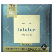 Lululun, Precious Balance, косметические маски для лица, зеленые 4FB, 32 шт., 500 мл (17 жидк. Унций)