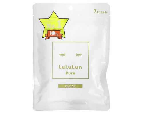 Lululun, Precious Clear, тканевая маска Pure Beauty, белая 4KS, 7 шт., 108 мл (3,65 жидк. Унции) Lululun, Precious Clear, тканевая маска Pure Beauty, белая 4KS, 7 шт., 108 мл (3,65 жидк. Унции)