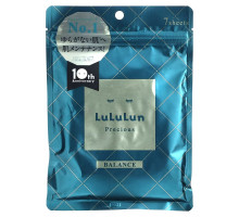 Lululun, Precious Balance, Beauty Sheet Mask, зеленая 4KS, 7 шт., 108 мл (3,65 жидк. Унции)