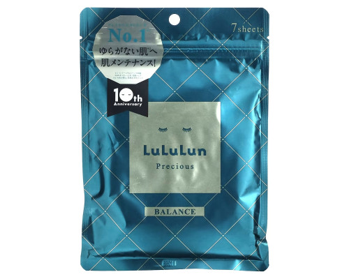 Lululun, Precious Balance, Beauty Sheet Mask, зеленая 4KS, 7 шт., 108 мл (3,65 жидк. Унции)