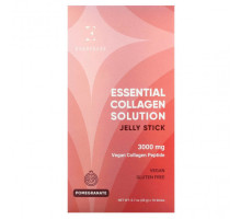Для мышц и суставов Everydaze, Essential Collagen Solution, желе в стиках, гранат, 3000 мг, 10 стиков по 20 г (0,7 унции)