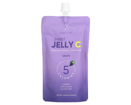 Everydaze, Sweet Jelly C, Plant Based Konjac Jelly Drink, Grape, 5.02 fl oz (150 ml) Everydaze, Sweet Jelly C, Plant Based Konjac Jelly Drink, Grape, 5.02 fl oz (150 ml)