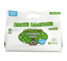 Pogi's Pet Supplies, Салфетки для ухода, дорожная упаковка, без отдушек, 6 упаковок, 20 свежих салфеток в каждой
