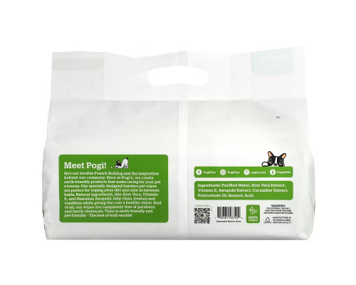 Pogi's Pet Supplies, Салфетки для ухода, дорожная упаковка, без отдушек, 6 упаковок, 20 свежих салфеток в каждой Pogi's Pet Supplies, Салфетки для ухода, дорожная упаковка, без отдушек, 6 упаковок, 20 свежих салфеток в каждой