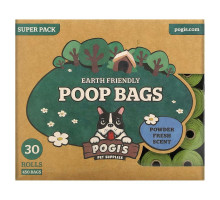 Pogi's Pet Supplies, Earth Friendly Poop Packages, свежий порошок, 30 рулонов, 450 пакетиков