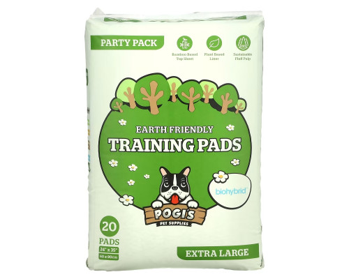 Pogi's Pet Supplies, Earth Friendly Training Pads, очень большие, 20 прокладок Pogi's Pet Supplies, Earth Friendly Training Pads, очень большие, 20 прокладок