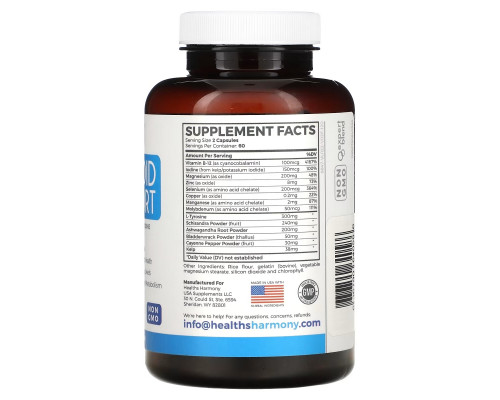 Healths Harmony, Thyroid Support, 120 Capsules Healths Harmony, Thyroid Support, 120 Capsules