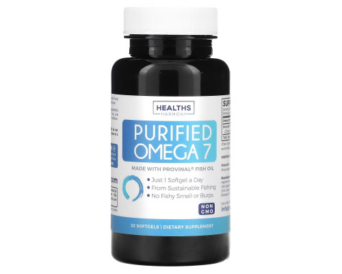 Healths Harmony, Purified Omega 7, 30 Softgels Healths Harmony, Purified Omega 7, 30 Softgels