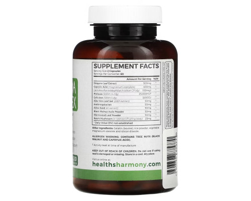 Healths Harmony, Candida Complex, 120 Capsules Healths Harmony, Candida Complex, 120 Capsules