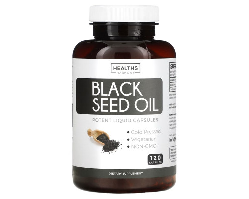 Healths Harmony, Black Seed Oil, 120 Capsules Healths Harmony, Black Seed Oil, 120 Capsules