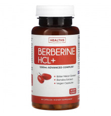 Фрукты и ягоды Healths Harmony, Berberine HCL +, 60 капсул