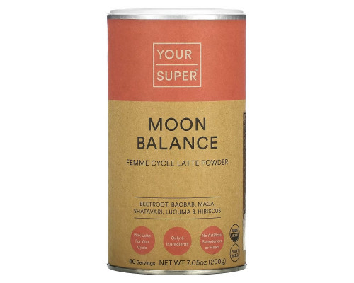Your Super, Moon Balance, Femme Cycle Latte Powder, 7.05 oz (200 g) Your Super, Moon Balance, Femme Cycle Latte Powder, 7.05 oz (200 g)