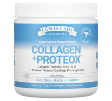 Lewis Labs, Collagen + Proteox, Unflavored, 6 oz (170 g)