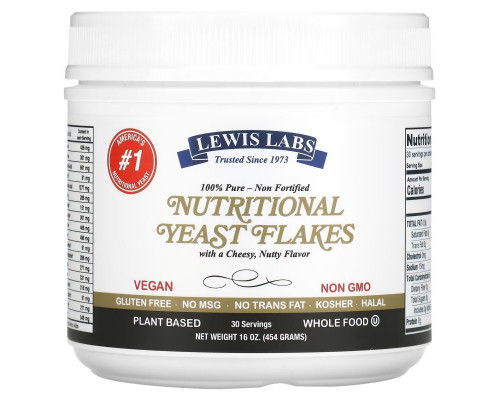 Lewis Labs, Nutritional Yeast Flakes, 16 oz (454 g) Lewis Labs, Nutritional Yeast Flakes, 16 oz (454 g)