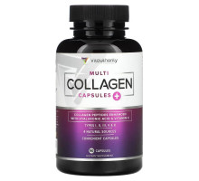 Vitauthority, Multi Collagen Capsules Plus Vitamin C, Hyaluronic Acid, Unflavored, 90 Capsules