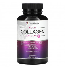 Vitauthority, Multi Collagen Capsules Plus Vitamin C, Hyaluronic Acid, Unflavored, 90 Capsules
