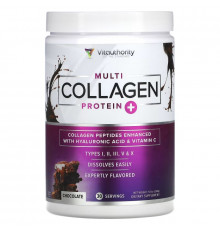 Vitauthority, Multi Collagen Protein Plus Vitamin C, Hyaluronic Acid, Chocolate, 9.3 oz (264 g)
