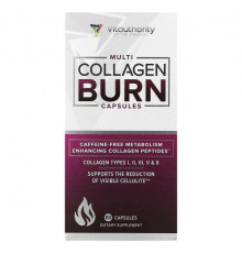 Для мышц и суставов Vitauthority, Multi Collagen Burn, 60 капсул