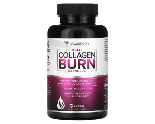 Для мышц и суставов Vitauthority, Multi Collagen Burn, 60 капсул Для мышц и суставов Vitauthority, Multi Collagen Burn, 60 капсул