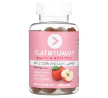 Flat Tummy, Apple Cider Vinegar Gummies, Natural Apple, 1,000 mg, 60 Gummies