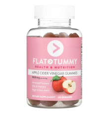 Flat Tummy, Apple Cider Vinegar Gummies, Natural Apple, 1,000 mg, 60 Gummies