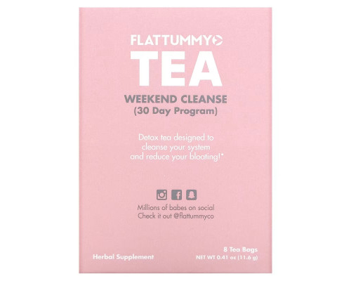 Flat Tummy, Weekend Cleanse 30 Day Program, 8 Tea Bags, 0.05 oz (1.45 g) Each Flat Tummy, Weekend Cleanse 30 Day Program, 8 Tea Bags, 0.05 oz (1.45 g) Each