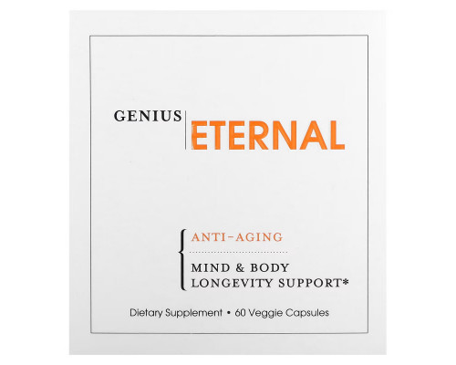 The Genius Brand, Eternal, Anti-Aging, 60 Veggie Capsules The Genius Brand, Eternal, Anti-Aging, 60 Veggie Capsules