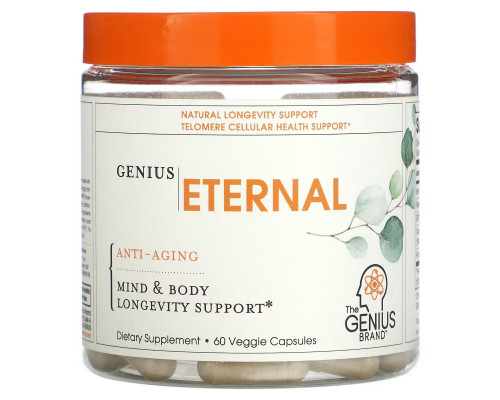The Genius Brand, Eternal, Anti-Aging, 60 Veggie Capsules The Genius Brand, Eternal, Anti-Aging, 60 Veggie Capsules