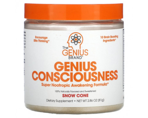 Улучшение памяти и работы мозга Genius Consciousness, Snow Cone, 2.86 oz (81 g) Улучшение памяти и работы мозга Genius Consciousness, Snow Cone, 2.86 oz (81 g)