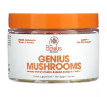 Грибы The Genius Brand, Genius Mushrooms, 180 растительных капсул
