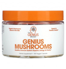 Грибы The Genius Brand, Genius Mushrooms, 180 растительных капсул