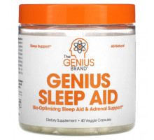 Для здорового сна The Genius Brand, Genius Sleep Aid, добавка для улучшения качества сна, 40 растительных капсул