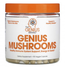 The Genius Brand, Genius Mushrooms, 90 растительных капсул