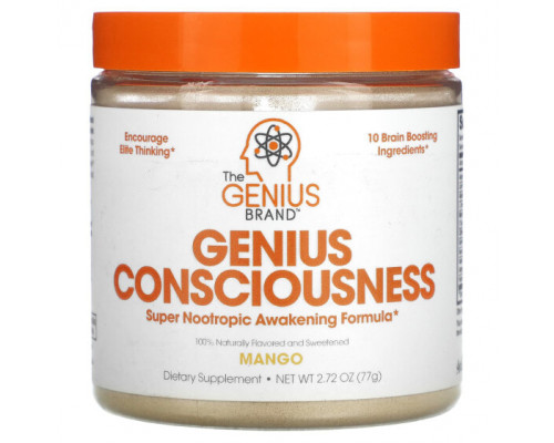 Улучшение памяти и работы мозга Genius Consciousness, Mango, 2.72 oz (77 g) Улучшение памяти и работы мозга Genius Consciousness, Mango, 2.72 oz (77 g)