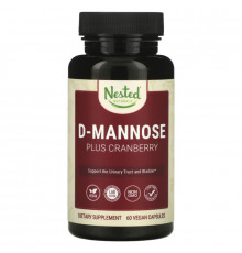 Nested Naturals, D-Mannose Plus Cranberry, 60 Vegan Capsules