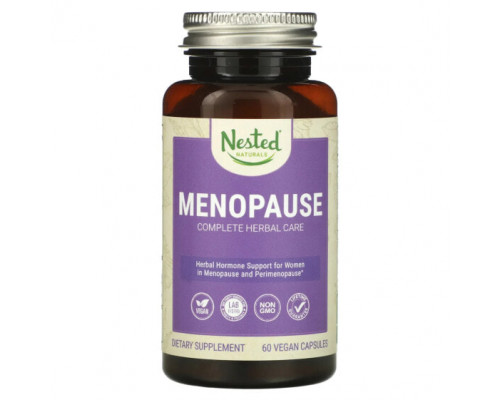 Женское здоровье Nested Naturals, Menopause Complete Herbal Care, 60 веганских капсул Женское здоровье Nested Naturals, Menopause Complete Herbal Care, 60 веганских капсул