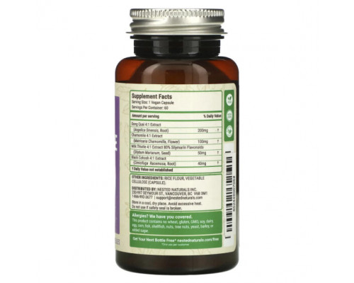 Женское здоровье Nested Naturals, Menopause Complete Herbal Care, 60 веганских капсул Женское здоровье Nested Naturals, Menopause Complete Herbal Care, 60 веганских капсул