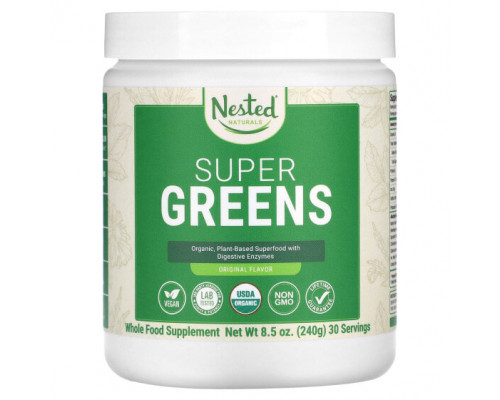 Зелень и зеленые овощи Super Greens, Original, 8.5 oz (240 g) Зелень и зеленые овощи Super Greens, Original, 8.5 oz (240 g)