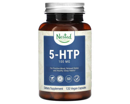 Nested Naturals, 5-HTP, 100 mg, 120 Vegan Capsules Nested Naturals, 5-HTP, 100 mg, 120 Vegan Capsules