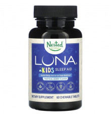 Детское здоровье Nested Naturals, Luna, средство для сна, тропические ягоды, 60 жевательных таблеток