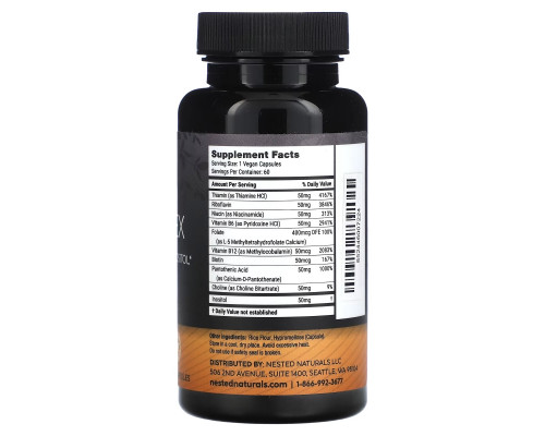 Nested Naturals, B-Complex, 60 Vegan Capsules Nested Naturals, B-Complex, 60 Vegan Capsules