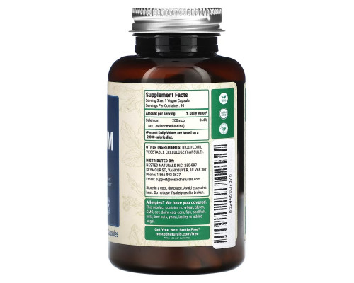 Nested Naturals, Selenium, 200 mcg, 90 Vegan Capsules Nested Naturals, Selenium, 200 mcg, 90 Vegan Capsules