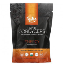 Грибы Super Cordyceps, Mushroom + Greens Blend, Energy, 9.5 oz (270 g)